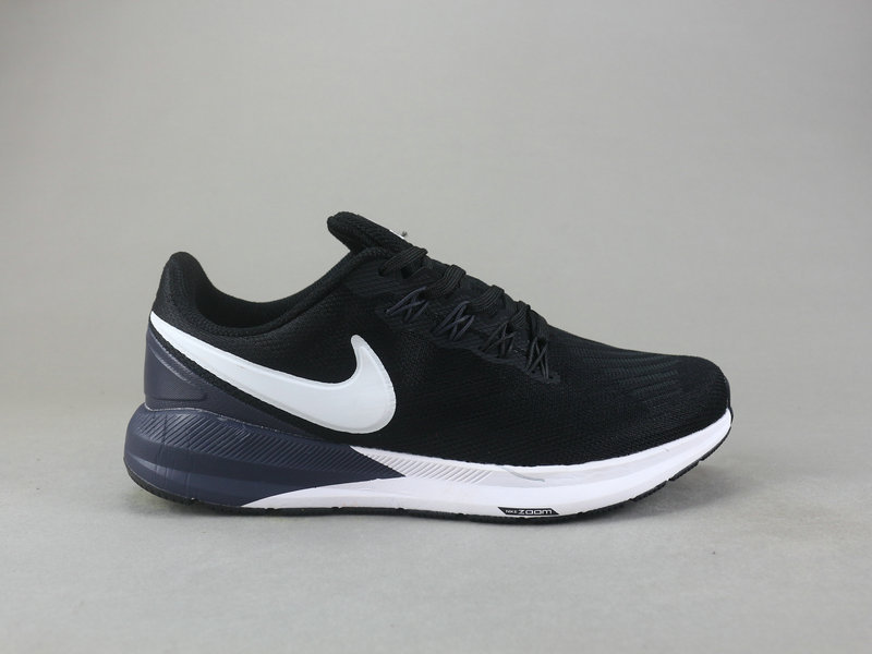 NIKE AIR ZOOM STRUCTURE 22 BLACK WHITE BLUE UNISEX RUNNING SHOES